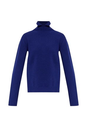 Jil Sander turtleneck wool sweater - Blue