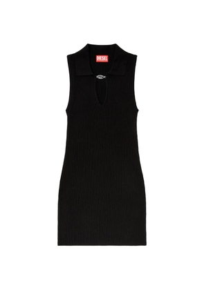 Diesel Oval D rib-knitted mini dress - Black