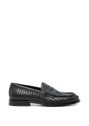 JOHN HARRISON woven penny-slot loafers - Blue
