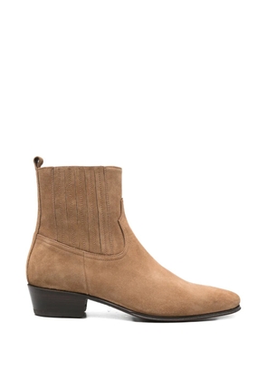 Cenere GB stitched-detail suede Chelsea boots - Brown