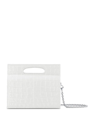 Tyler Ellis mini Stella croc-effect tote bag - White