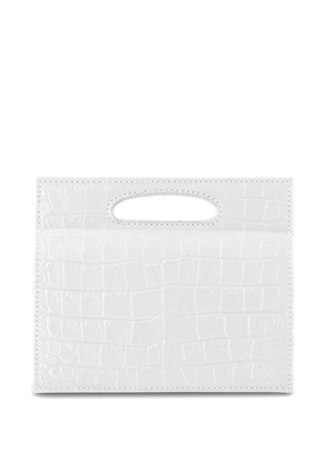 Tyler Ellis mini Stella croc-effect tote bag - White
