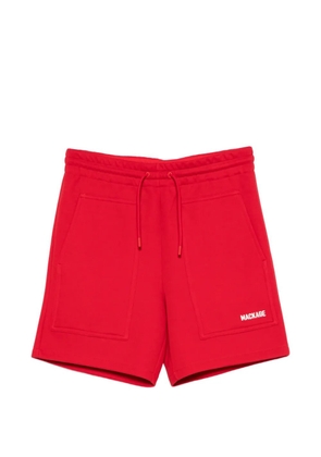 Mackage Elwood-R logo-print drawstring shorts - Red
