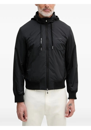 Armani Exchange hooded logo-print jacket - Black