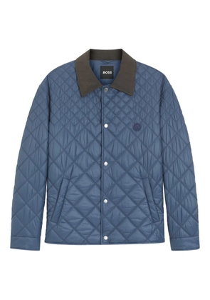 BOSS quilted collared jacket - Blue