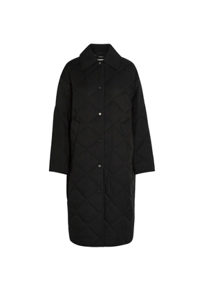JOSEPH quilted single-breasted coat - Black