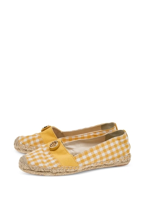 Tory Burch Gingham espadrille ballet flats - Yellow