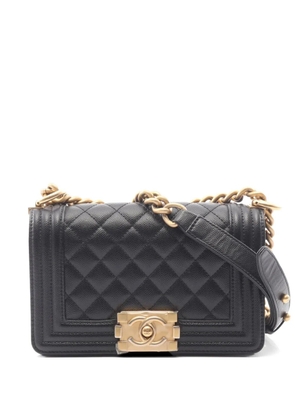 CHANEL Pre-Owned 2021 Boy Chanel quilted mini bag - Black