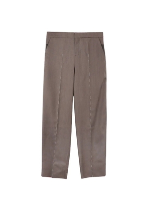 SONIA CARRASCO Fundamental contrast-stitching straight-leg trousers - Brown