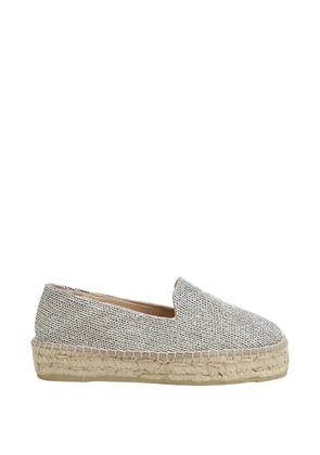 Manebi metallic-finish braided espadrilles - Silver