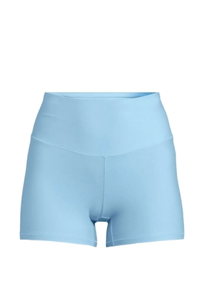 Casall logo-print high-waisted shorts - Blue
