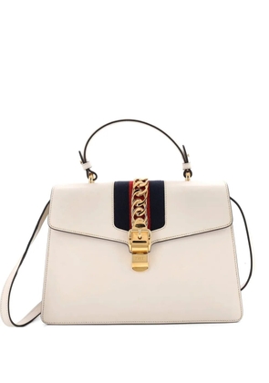 Gucci Pre-Owned Sylvie Top Handle Bag Leather Medium satchel - White