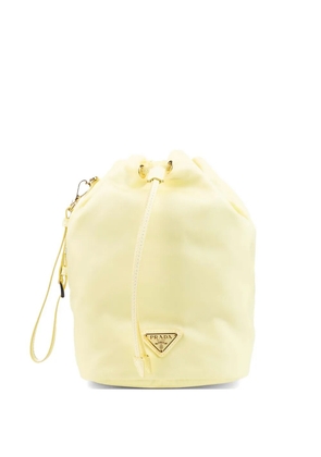 Prada logo-plaque tote bag - Yellow