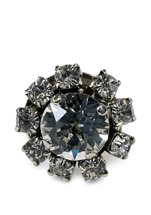 MM6 Maison Margiela crystal-embellished floral-motif ring - Gold