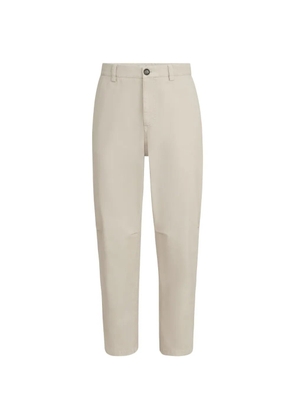 Brunello Cucinelli garment-dyed trousers in peached cotton gabardine - Neutrals