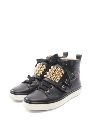 Hermès Pre-Owned 2010s Lenox Corridian leather sneakers - Black