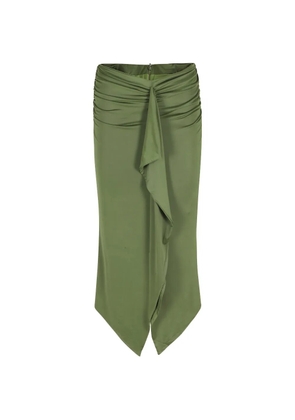 Essentiel Antwerp ruched draped midi skirt - Green