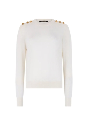 Roberto Cavalli button-embellished jersey - White