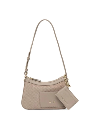 Armani Exchange logo-embossed shoulder bag - Neutrals