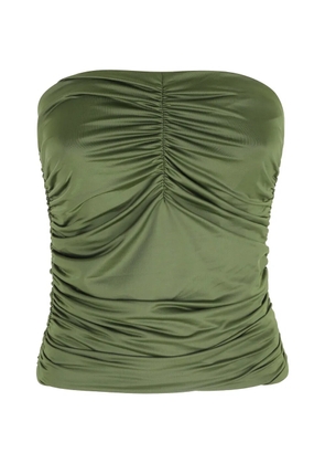 Essentiel Antwerp ruched strapless top - Green