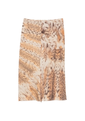 Roberto Cavalli Vintage 2000s animal-print skirt - Neutrals