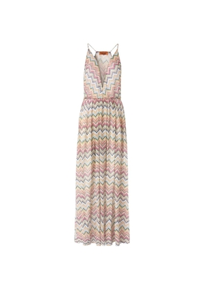 Missoni zigzag-pattern maxi beach dress - Neutrals