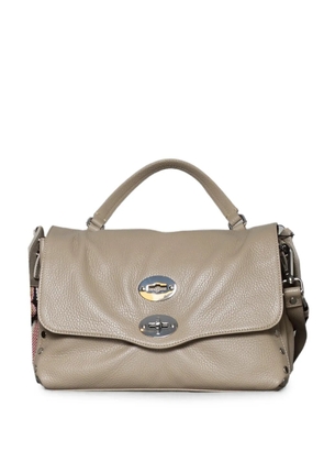 Zanellato stud-embellished leather shoulder bag - Neutrals