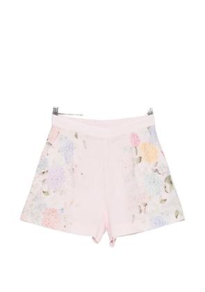 MC2 Saint Barth Amani floral-print linen shorts - Pink
