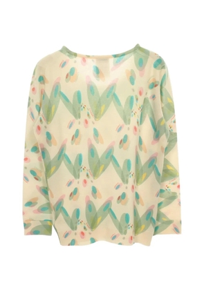 CHANEL Pre-Owned 1986-1988 knit cashmere sweater - Neutrals