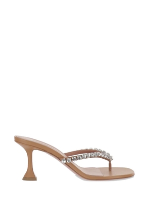 Amina Muaddi Gigi crystal-embellished heeled sandals - Neutrals
