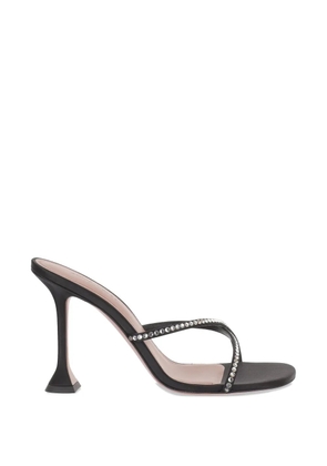 Amina Muaddi Sally crystal-embellished heeled sandals - Black