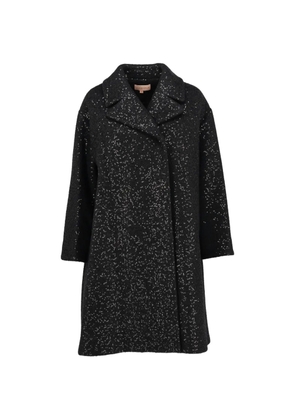 Machka sequin-embellished single-breasted coat - Black