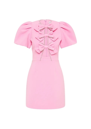 Rebecca Vallance bow-embellished mini dress - Pink