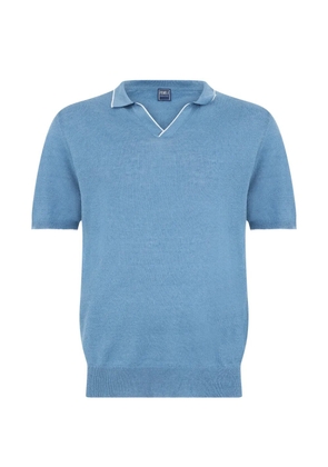 Fedeli contrast-trim T-shirt - Blue