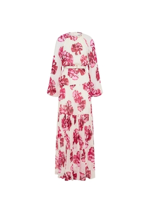 Rebecca Vallance Damask Rose maxi dress - White