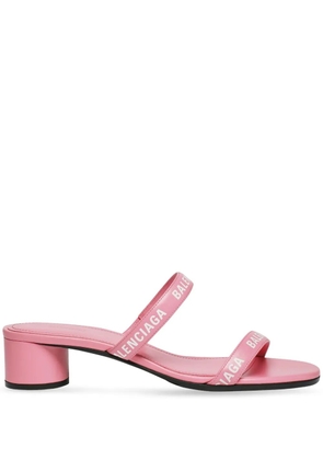 Balenciaga logo-print double-strap sandals - Pink