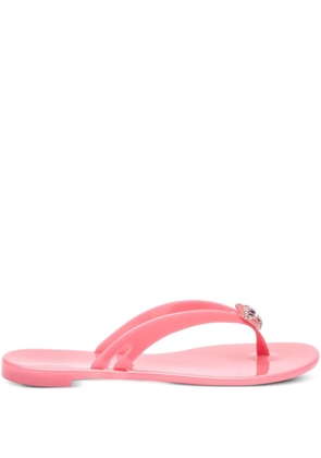 Casadei crystal-embellished flip-flops - Pink