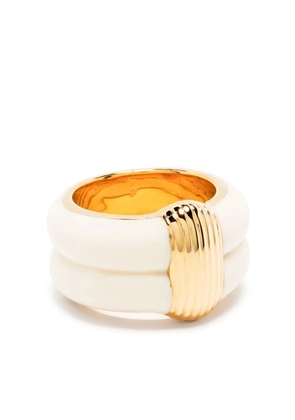 Aurelie Bidermann Katt double-layer ring - White