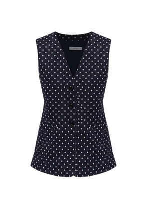 Max Mara polka-dot sleeveless jacket - Blue