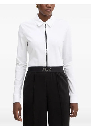 Karl Lagerfeld logo-tape shirt - White