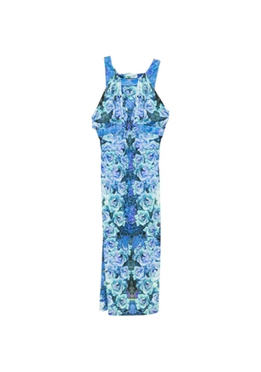 Roberto Cavalli Vintage 2000s floral-print maxi dress - Blue