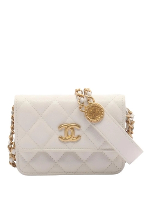 CHANEL Pre-Owned 2021s Caviar-leather mini bag - White