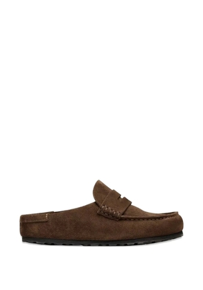 Birkenstock Naples suede mules - Brown
