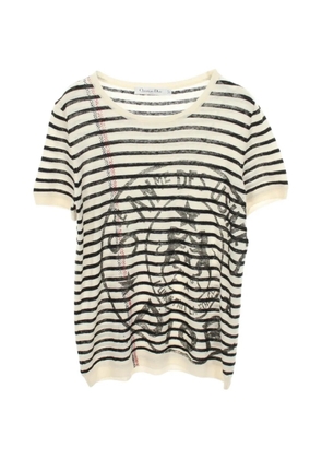 Christian Dior Pre-Owned 2010s L'Union Fait La Force striped sweater - Black