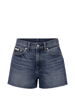 Calvin Klein 90s Relaxed raw-cut mini denim shorts - Blue