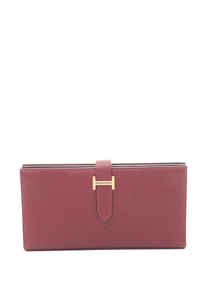 Hermès Pre-Owned 2022 Bearn leather wallet - Red
