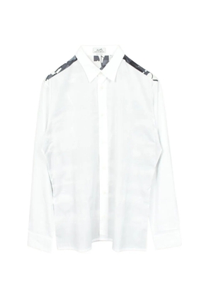 Hermès Pre-Owned 2010s Serie button back-print shirt - White