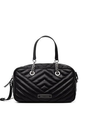 Armani Exchange quilted tote bag - Black