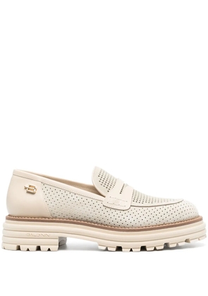 Baldinini bead-detail suede loafers - Neutrals