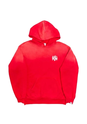 Warren Lotas Lie Cheat Steal graphic-print hoodie - Red